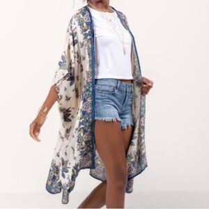 Angie Floral Open-Front Kimono